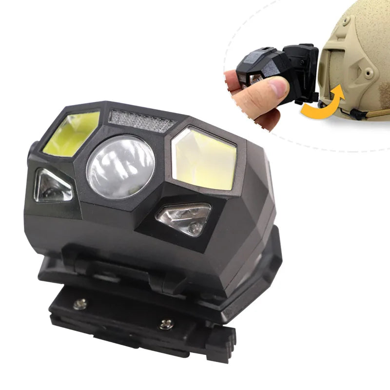 BOOIU Fast Mich Helmet Light NVG Installation Signal Light USB Charging Waterproof Signal Light Hunting And Fishing Headlight