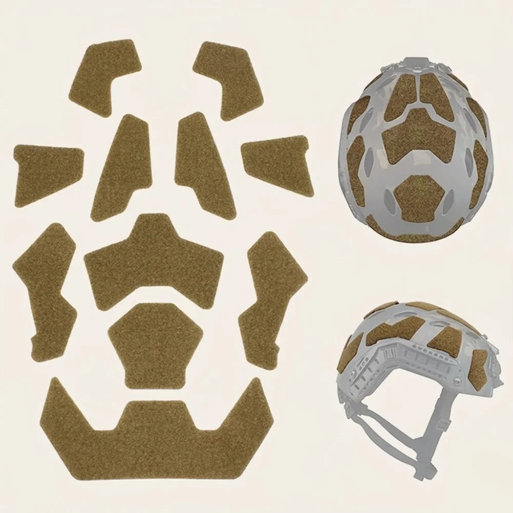 Self Adhesive Tactical Helmet Sticker Back Adhesive Helmet Hook and Loop Tape Fixing Patch Helmet Decorative Accessories