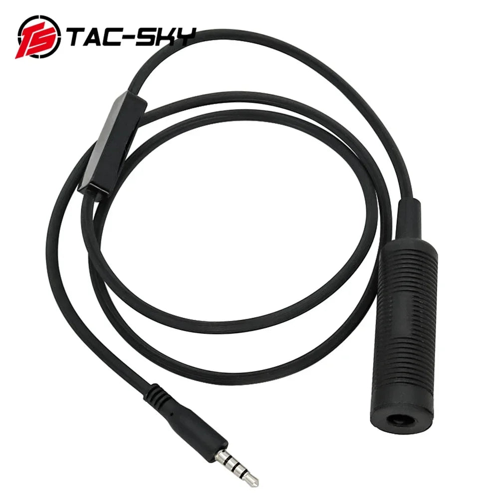 TAC-SKY Mobile phone mini PTT tactical headset accessories mobile phone plug 3.5mm for MP3 music adapter Apple Samsung HTC etc.
