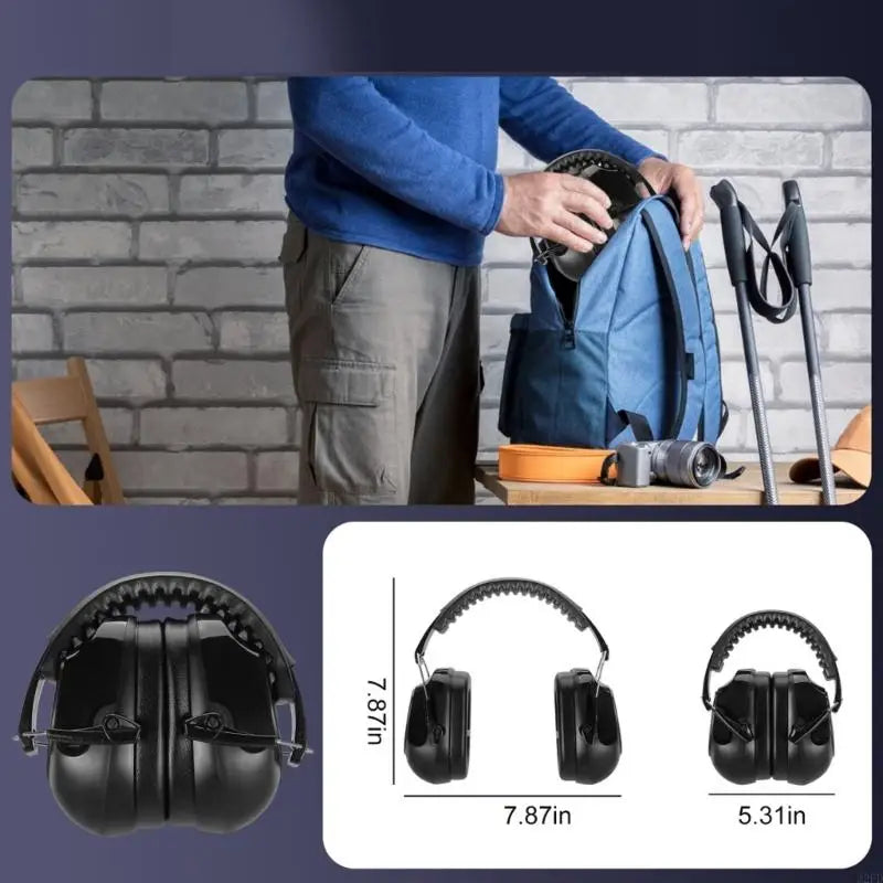 34dB Noise Cancelling Headphones Sound Blocking Kids Hearing Earmuffs