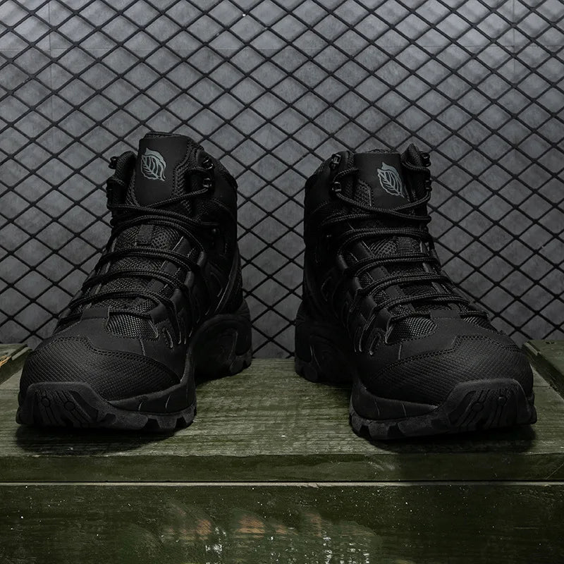 Topfight Big Size 47 46 Men's Outdoor Field Training Hiking Military Boots Hunting Trekking Camping Anti-Slip Ankle Boots