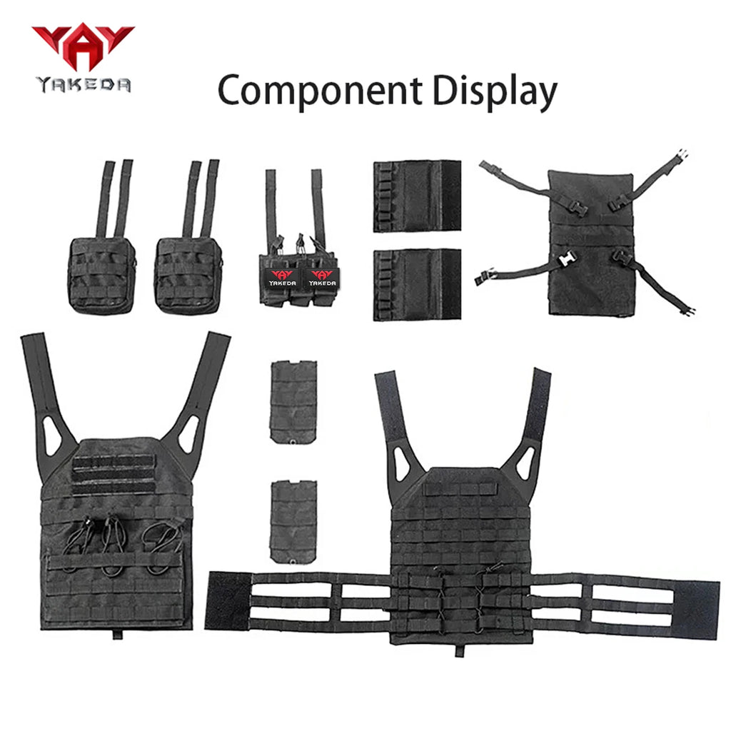 YAKEDA outdoor multi-functional hunting vest with Molle expansion system, multiple equipment packages Magic Sticky