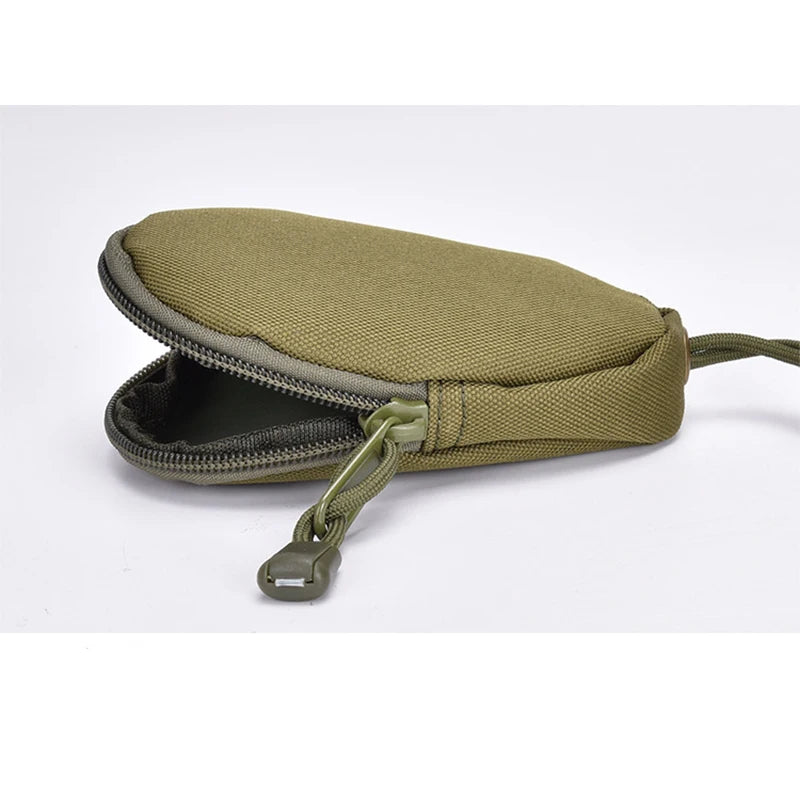Tactical EDC Mini Key Wallets Holder Men Coin Purses Pouch Bag Small Pocket Keychain Zipper Case Outdoor Pack