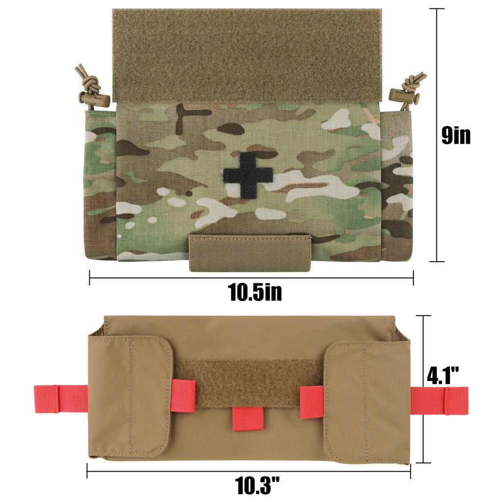 KRYDEX Tactical Roll Up Medical Pouch Detachable First Aid Kit Pack EDC Emergency Survival Bag for Outdoor Travel Hiking