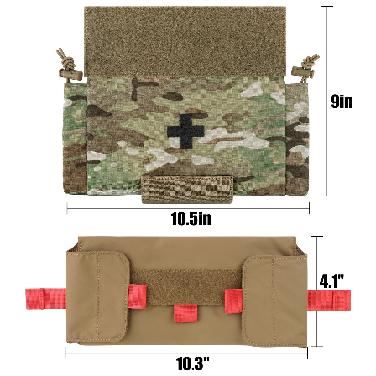 KRYDEX Tactical Roll Up Medical Pouch Detachable First Aid Kit Pack EDC Emergency Survival Bag for Outdoor Travel Hiking