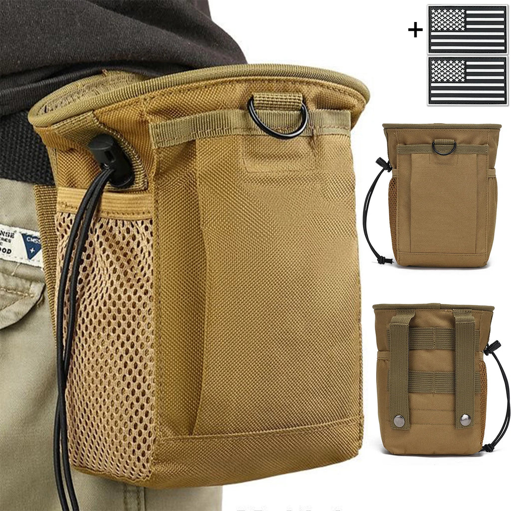 Multi functional storage bag MOLLE waist bag outdoor EDC practical drawstring storage bag, fabric wear-resistant and durable