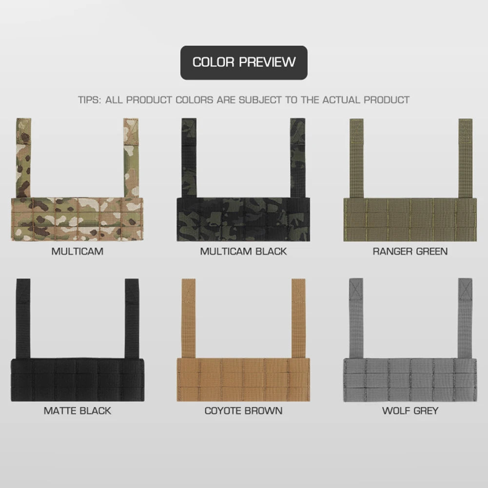 Chest Rig MOLLE Expansion Plate Harnesses Extension Accessories Phone Panel Airsoft Vest Accessories