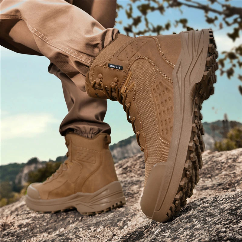 Large Size 47 Men's Hiking Shoes Outdoor Trekking Casual Tactical Boots Waterproof Fabric Mountain Climbing Shoes Hunting Boots