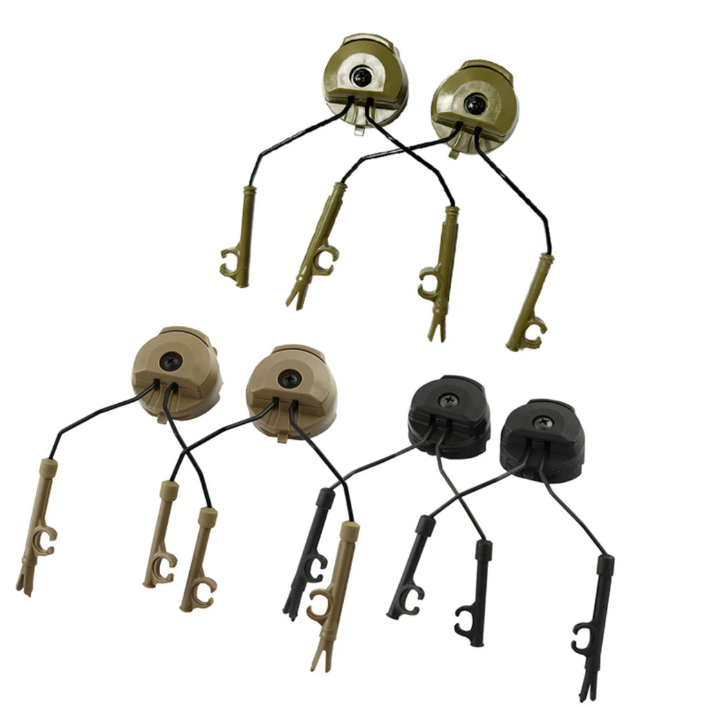 1 Pairs Tactical Headset Bracket Fast Ops Core Helmet ARC Rail Adapter Set fit for Comtac II Series Noise Cancelling Headset