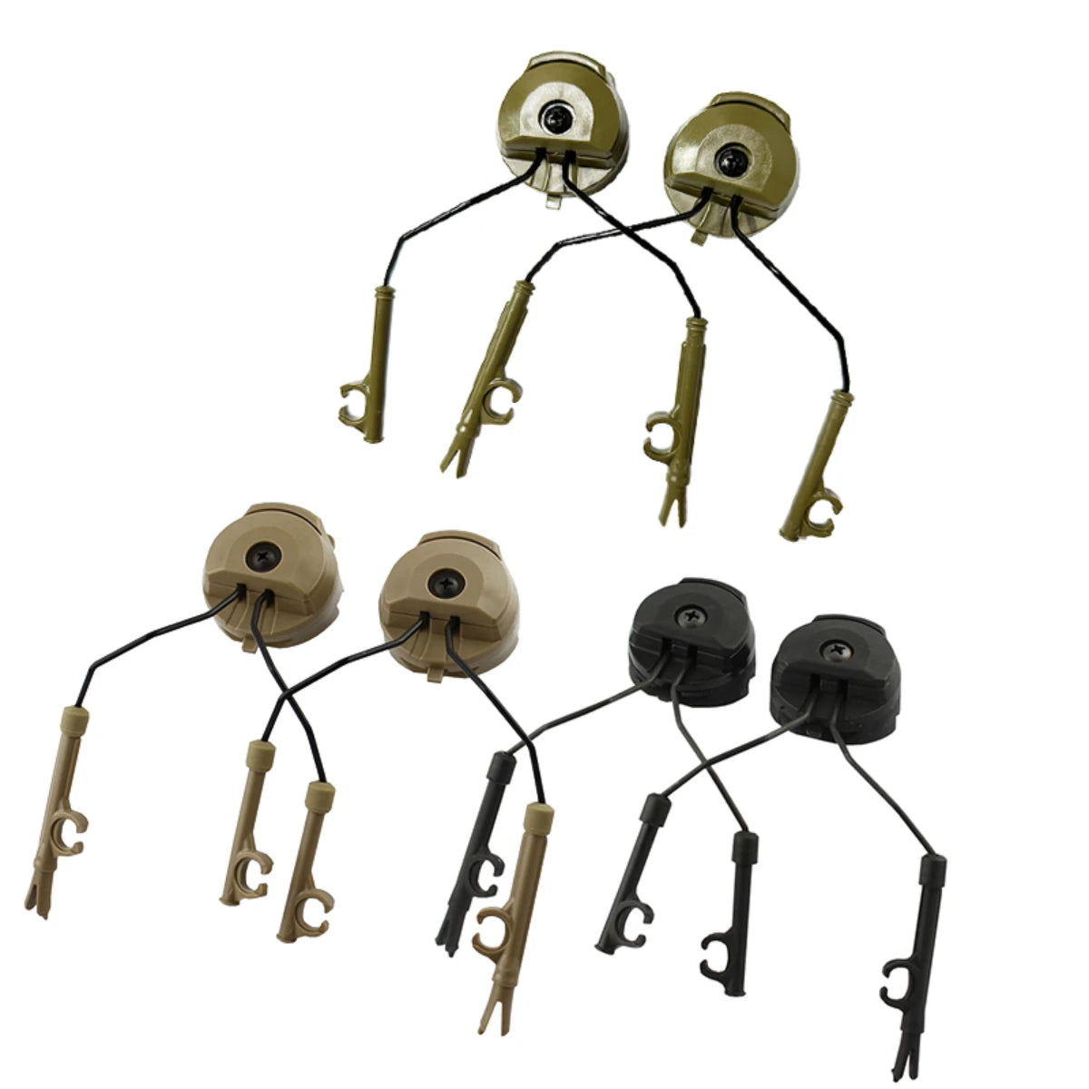 1 Pairs Tactical Headset Bracket Fast Ops Core Helmet ARC Rail Adapter Set fit for Comtac II Series Noise Cancelling Headset