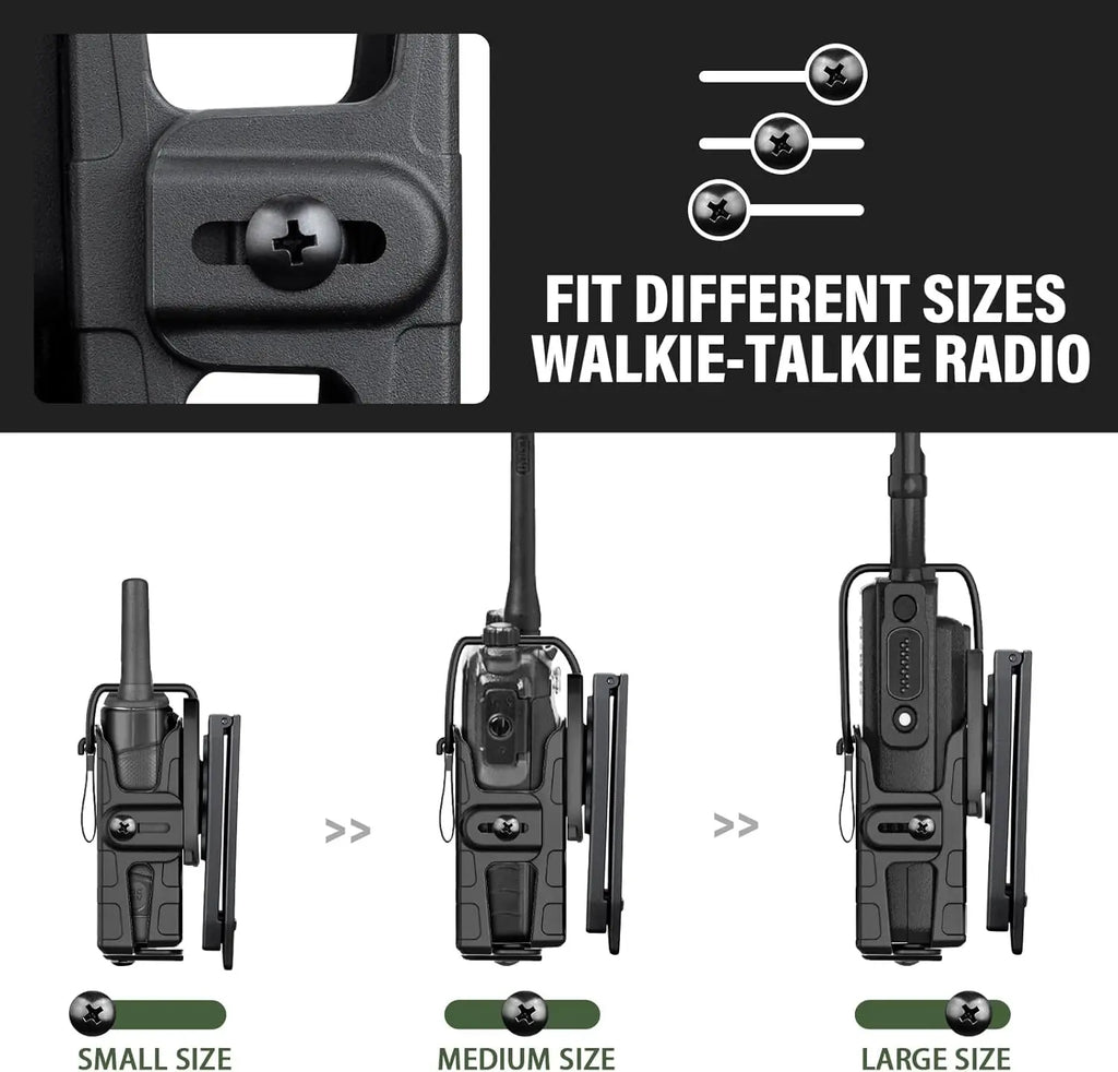 Molle – Durable Black for Radios, Secure Fit, Easy Attachment for Outdoor, Tactical, and Work Use