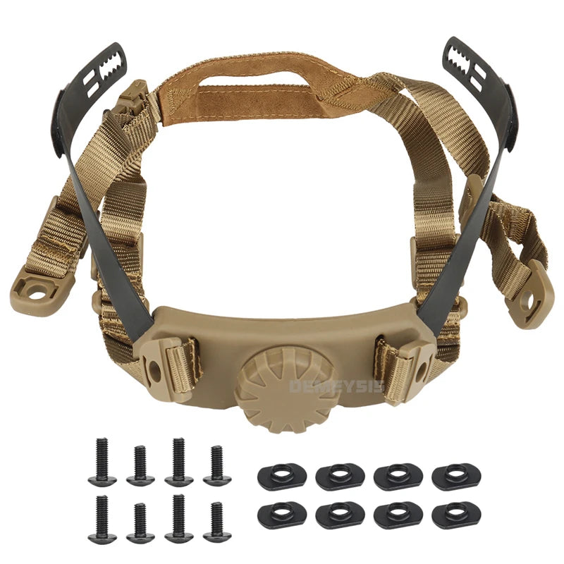 Tactical FAST SF HIGH CUT Helmet Suspension System Adjustable Head Locking Chin Strap Airsoft CS Hunting Helmets Accessories