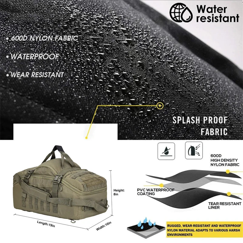 25L 45L 80L Large Duffle Bag Tactical Backpack Outdoor Camping Bags Molle Men Backpacks Travel Bag for Hiking