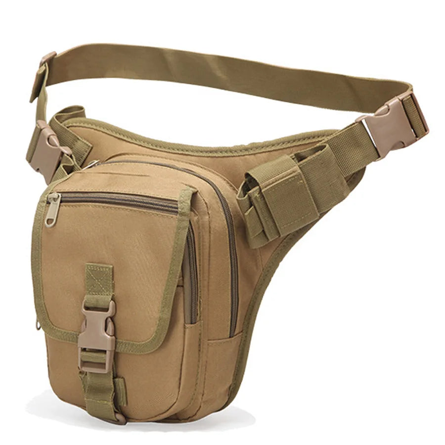 New Outdoor Camouflage Training Leg Bag Outdoor Training Camping Small Waist Bag Mountaineering Cycling Multi functional Waterpr
