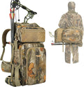Bow Hunting Backpack for Men, Camo Compound Bag & Tree Saddle Back Pack with Bow Holder, for Elk Turkey Bear Deer