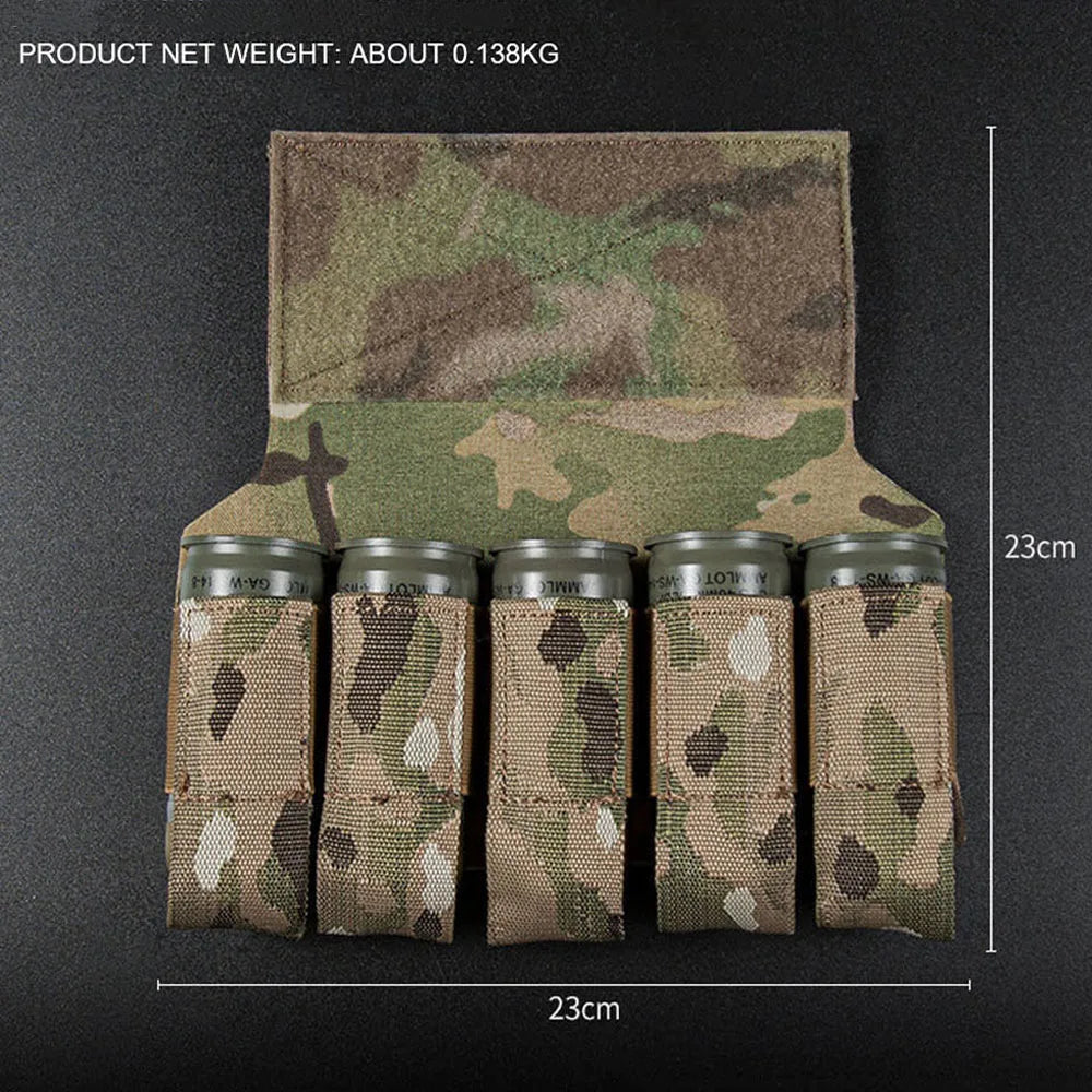 Airsoft Tactical M203 Grenade Pouch 40mm 5 Holder Banger Hanger MK4 D3CRM MK3 Militar Chest Rig Grenade Pouch Hunting Game Gear
