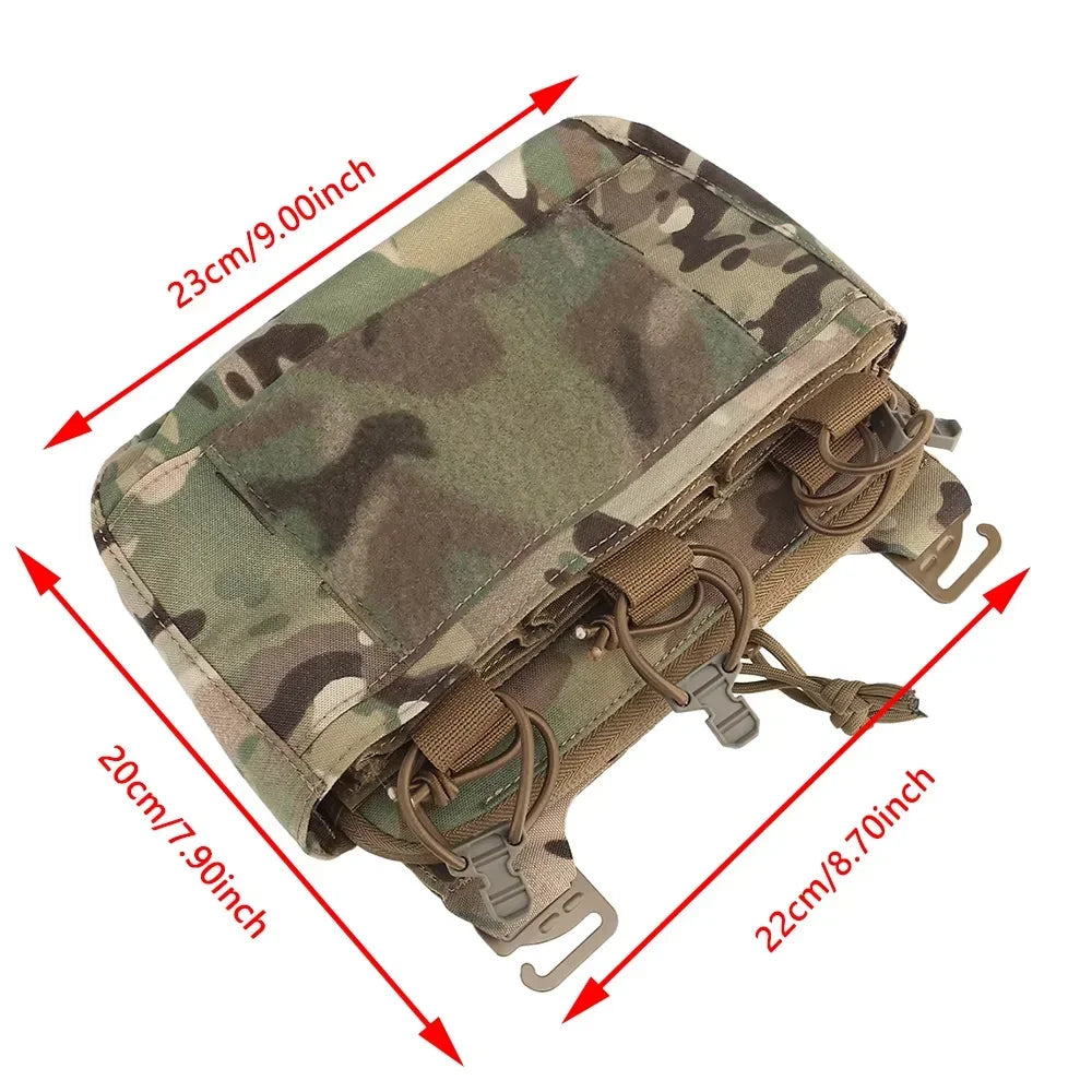 G-hook Front DOPE Flap Double Stack Abdominal Fanny Triple Magazine Insert Kangroo Pouch for FCPC FCSK Plate Carrier Vest