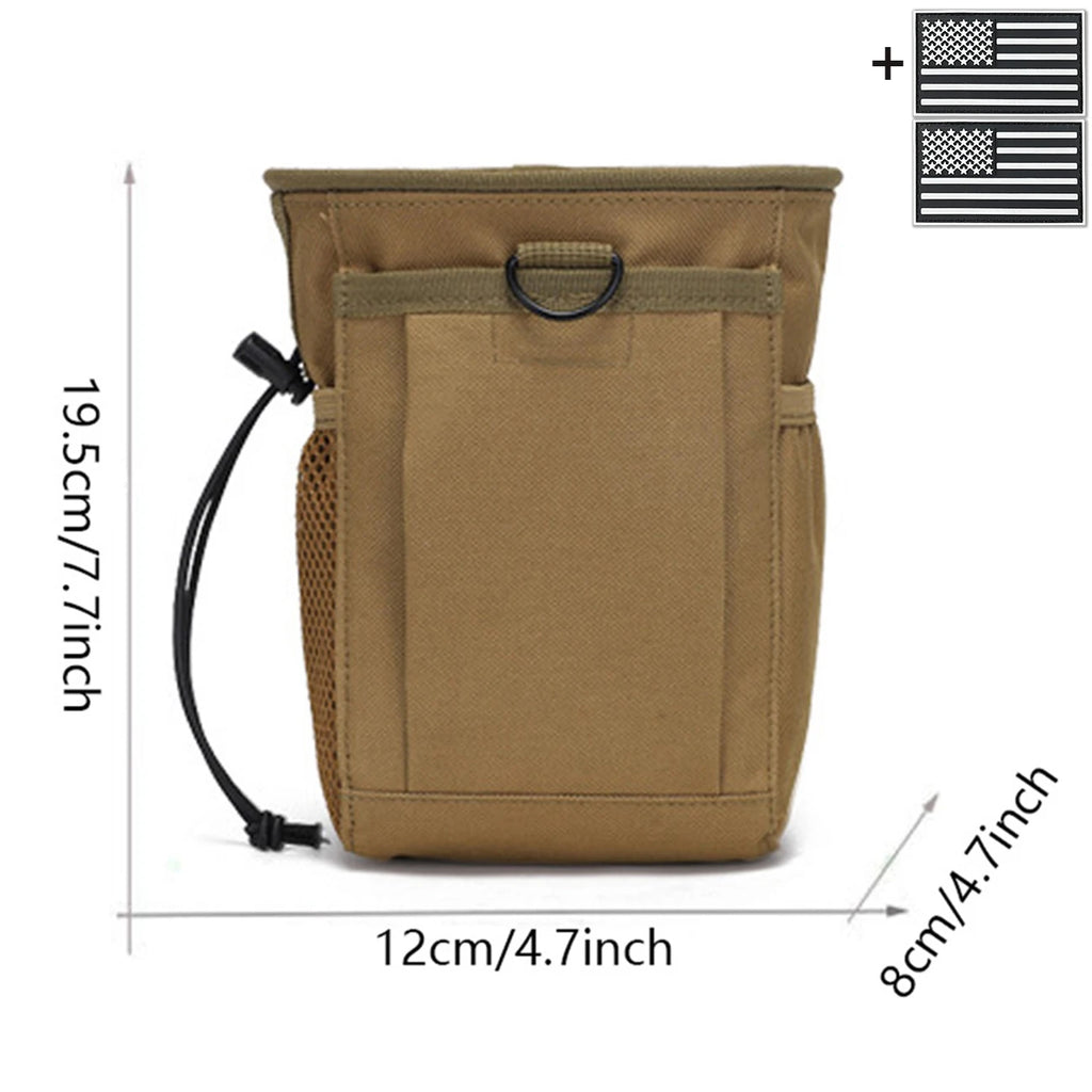 Multi functional storage bag MOLLE waist bag outdoor EDC practical drawstring storage bag, fabric wear-resistant and durable