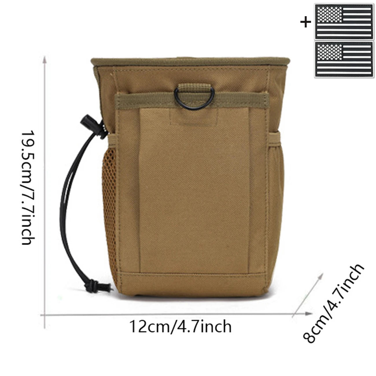 Multi functional storage bag MOLLE waist bag outdoor EDC practical drawstring storage bag, fabric wear-resistant and durable