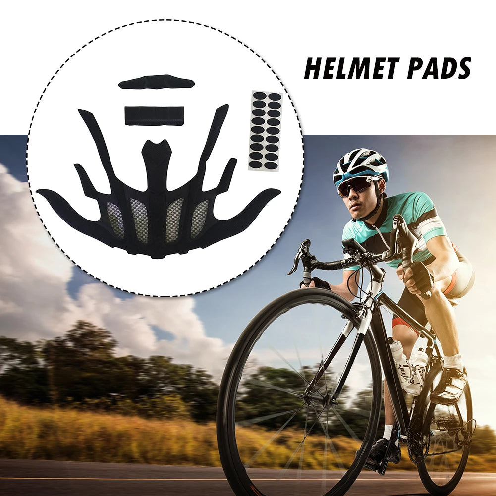 Cycling Helmet Inner Padding Kit Sealed Sponge Protective Lining Protection Liners Cushion Mat Helmet Accessories for Cycling