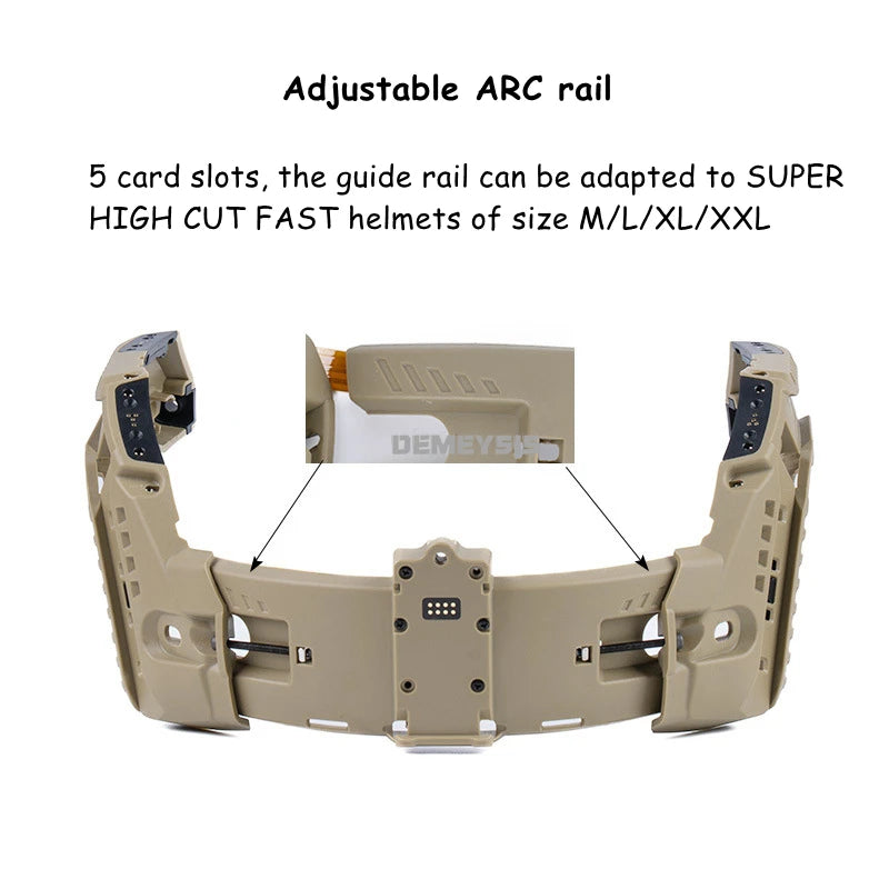 Tactical Super High Cut Fast Helmet Side Guide Rail Module Integration Hunting CS Airsoft Helmet Mount Accessories Adjustable