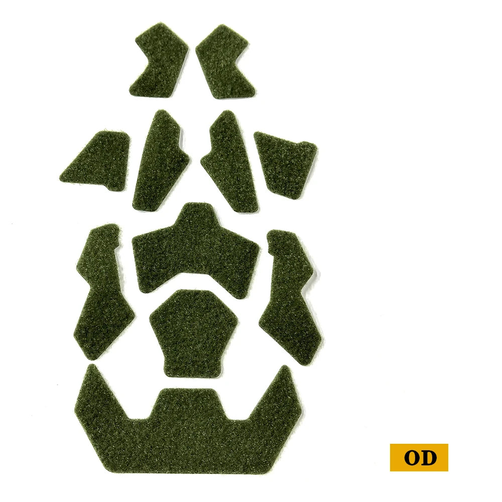Super High Cut Tactical FAST Helmet 11Pcs Enhanced Magic Sticker Universal Tape Helmet Padding Stickers for Football Helmet