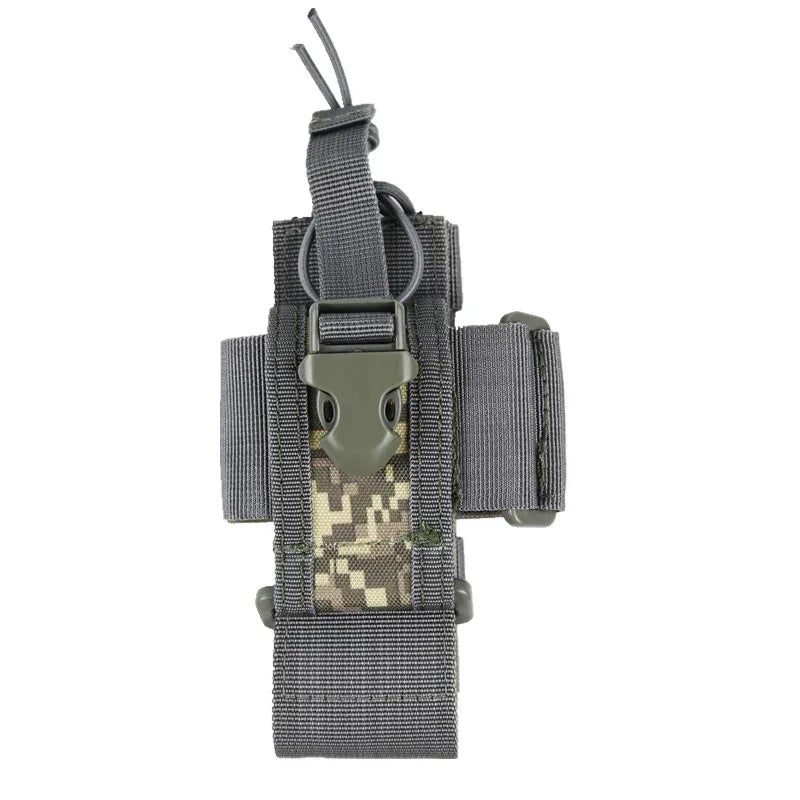 Molle Tactical Radio Pouch Adjustable Walkie Talkie Holder Hunting Interphone Hanging Bag Outdoor Sport Water Bottle Holder