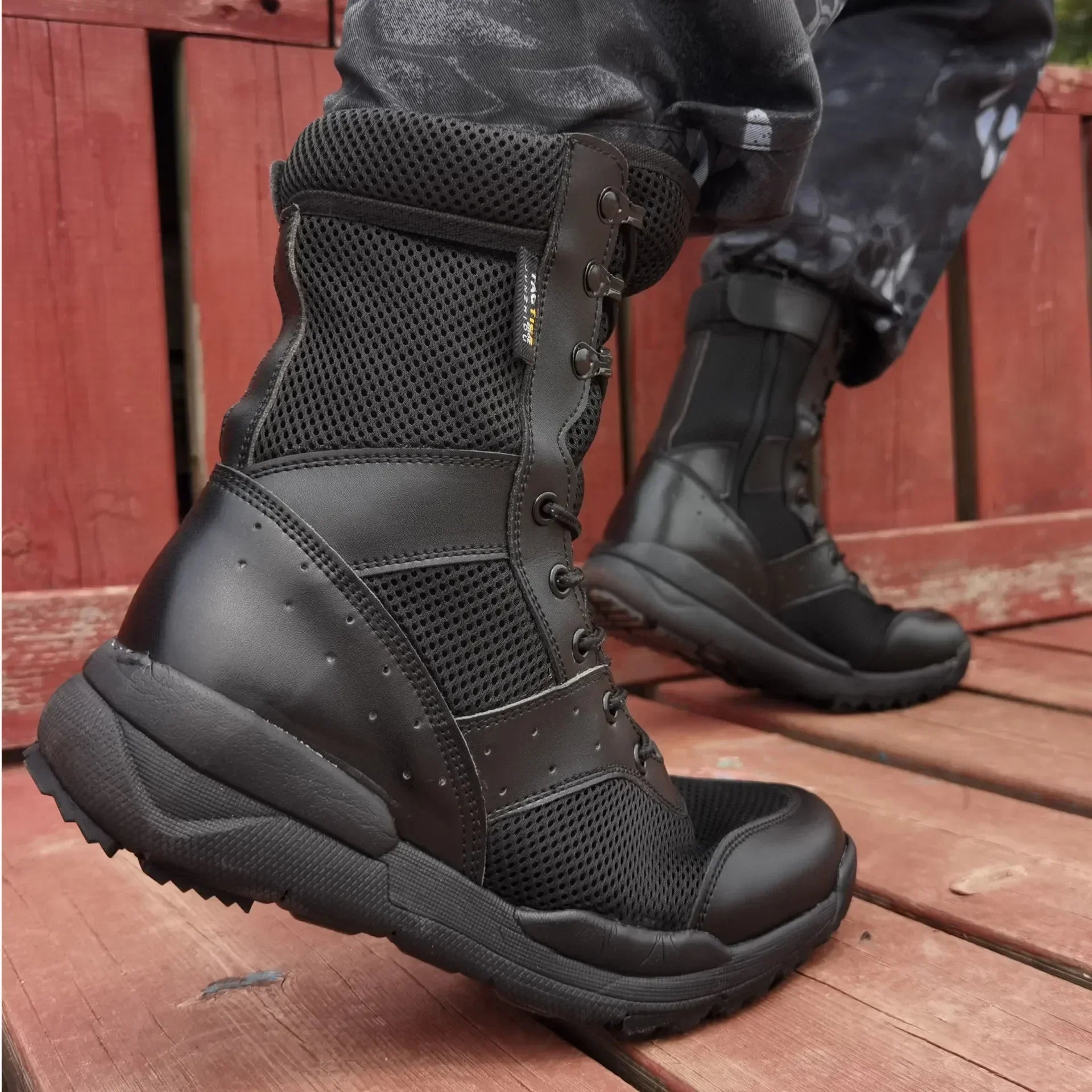 Summer Combat Training Boots Work Shoes Lightweight Mesh Breathable Military Tactical Boots 34-50 Plus Size Outdoor Hiking Boots