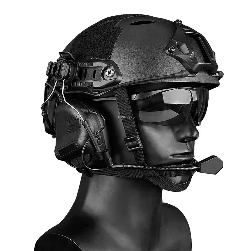 CS Tactical Gen5 Headsets Combat Airsoft Communication Headset Paintball Hunting Shooting Headphone for 19-21 Mm Helmet Rails