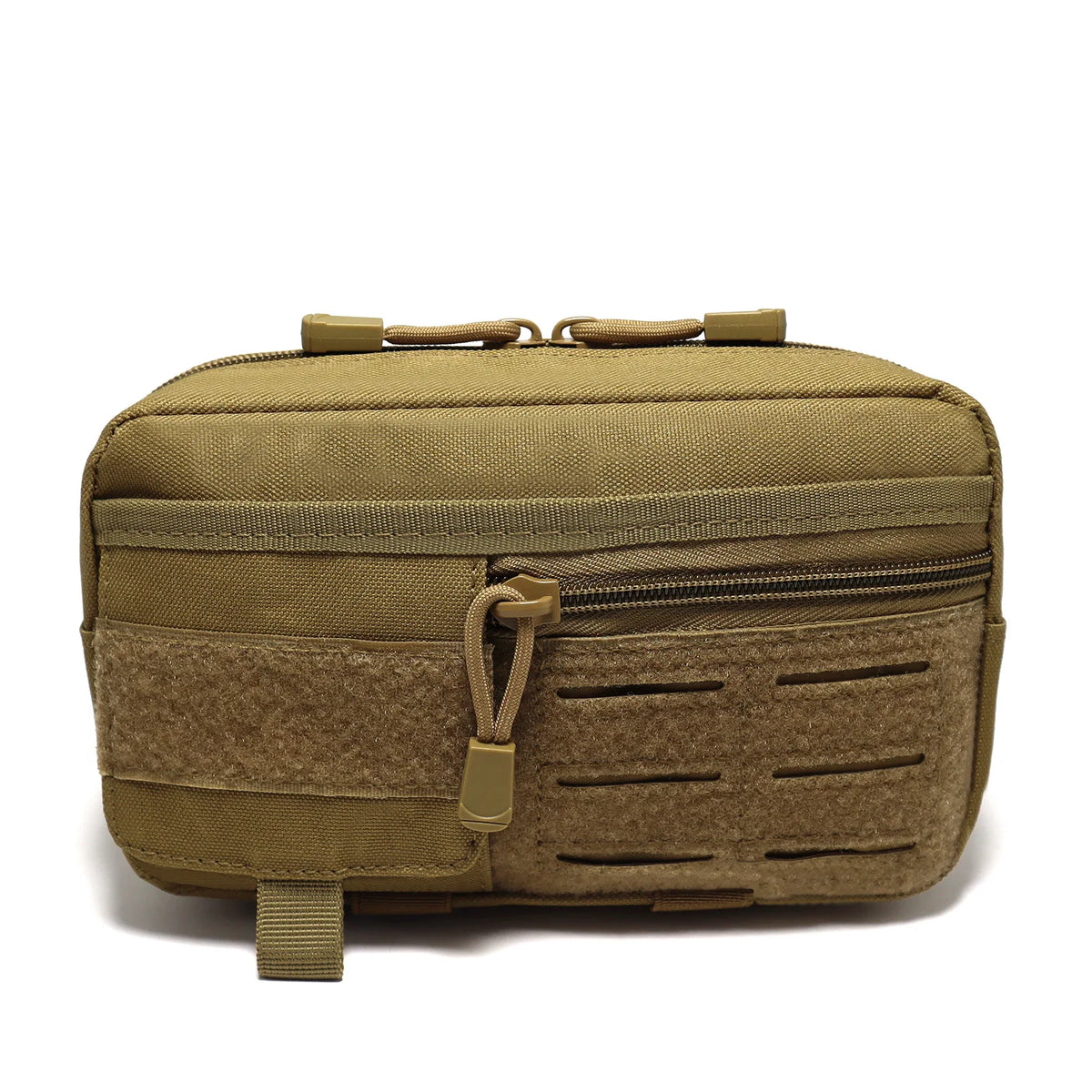 Tactical Molle Horizontal Admin Pouch EMT EDC Utility Organizer Bag with Front Pocket for Outdoor Sports Travel Camping Hunting