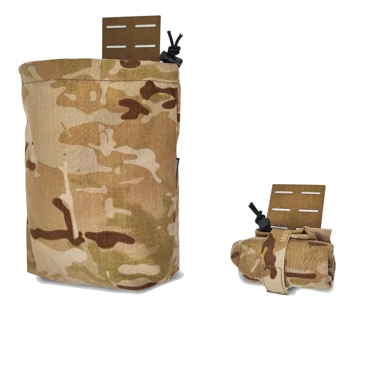 Multicam Dump Pouch Tactical Airsoft EDC Molle Magazine Pouch Outdoor Hunting Recycling Storage Foldable Waist Bag Gear