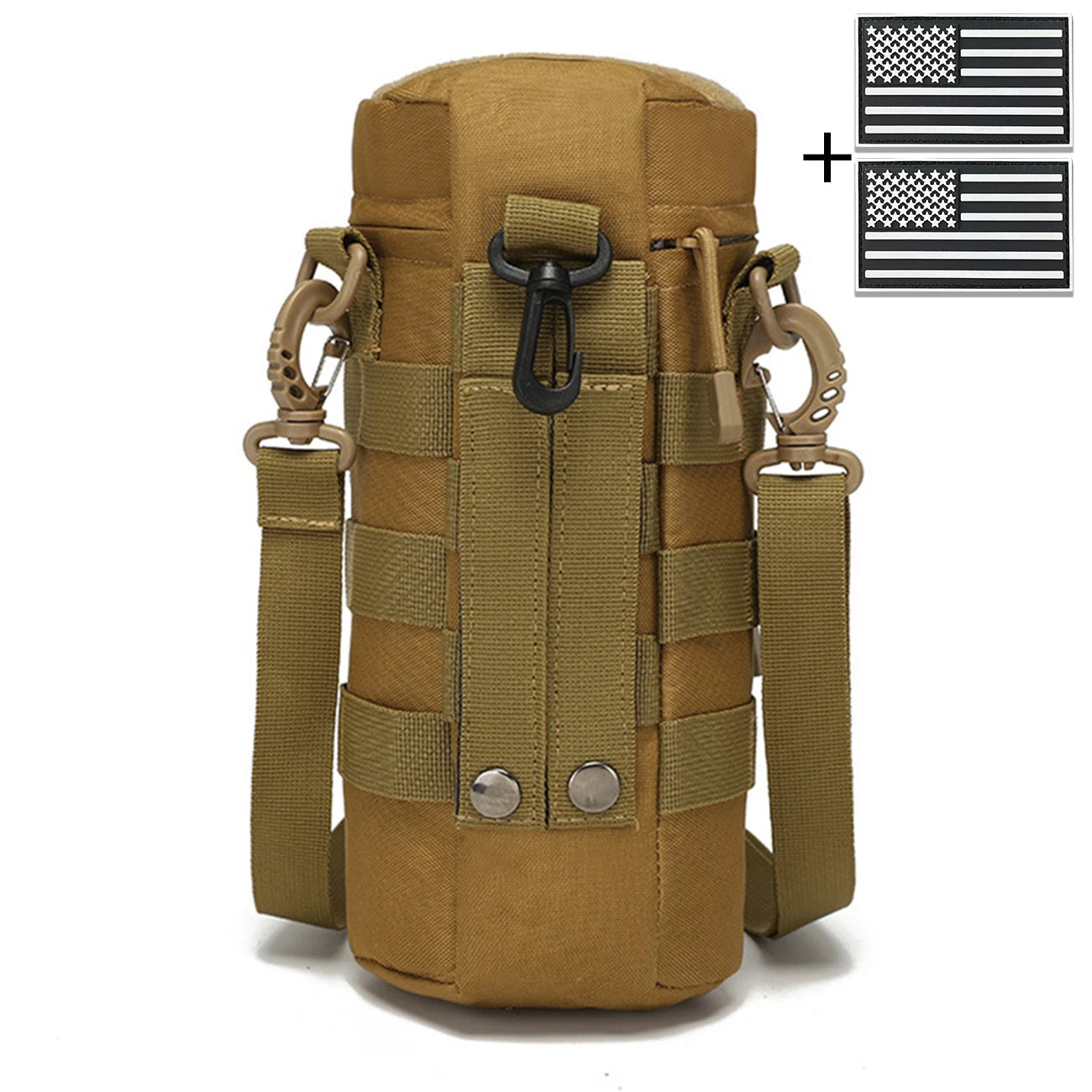 Outdoor hunting Molle water bottle bag with adjustable shoulder strap Magic Sticky, suitable for hiking, fishing and hunting