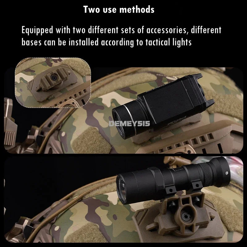 Tactical Helmet Light Mounting Base Adapter Rotation Night Vision Device Mount Hook and Loop Attachment Flashlight Holder