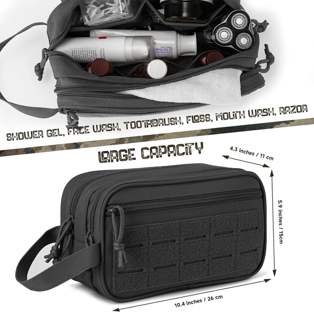 Tactical Molle Pouches Outdoor Toiletry Bag For Men Hygiene Bag EDC Tool Small Dopp Kit Mens Shaving Kit Travel Shower Bags