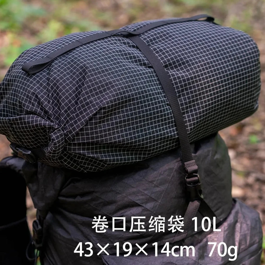Dyneema X-gripstop storage bag 10L Ultralight 70g Roll-top compression bag DuraFlex Buckle Camping Hiking Outdoor storage bags
