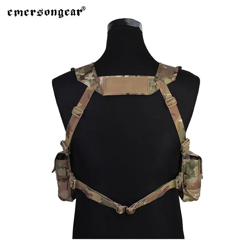 Tactical Chest Rig with5.56/7.62 Magazine Pouch Holder, Pistol Pouch, Wing Pouch, Molle Dangler Pouch UW Gen V Split Front Chest