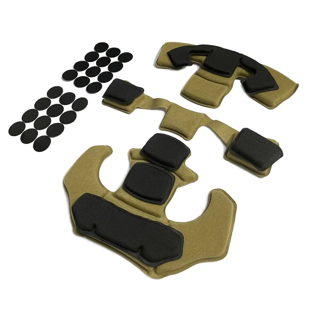 Tactical Helmet Liner System Padding Kit and Chin Strap Adjustable Dial Suspension System for FAST MICH Wendy Helmet