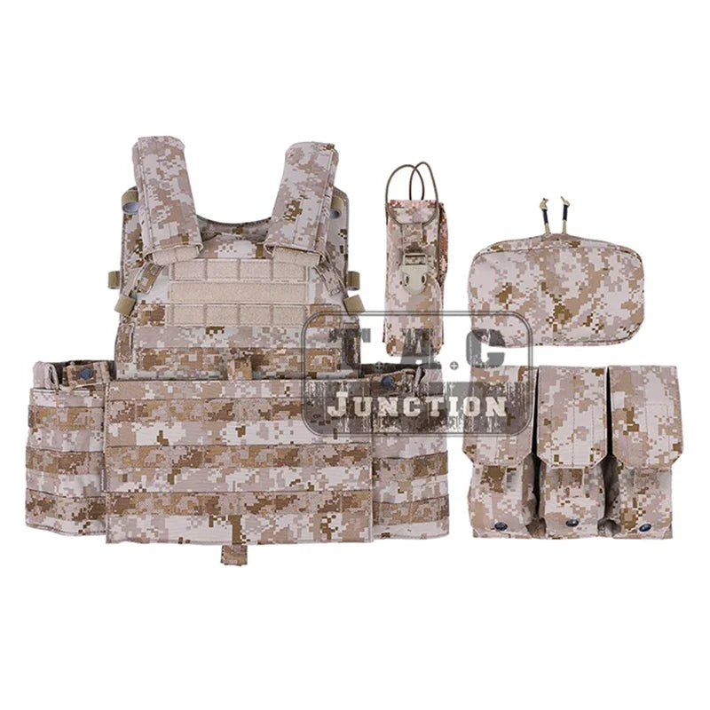L LBT-6094 Men's AOR1 Color Tactical Combat Vest MOLLE Modular Plate Carrier with Pouches Tactical Vest for Men