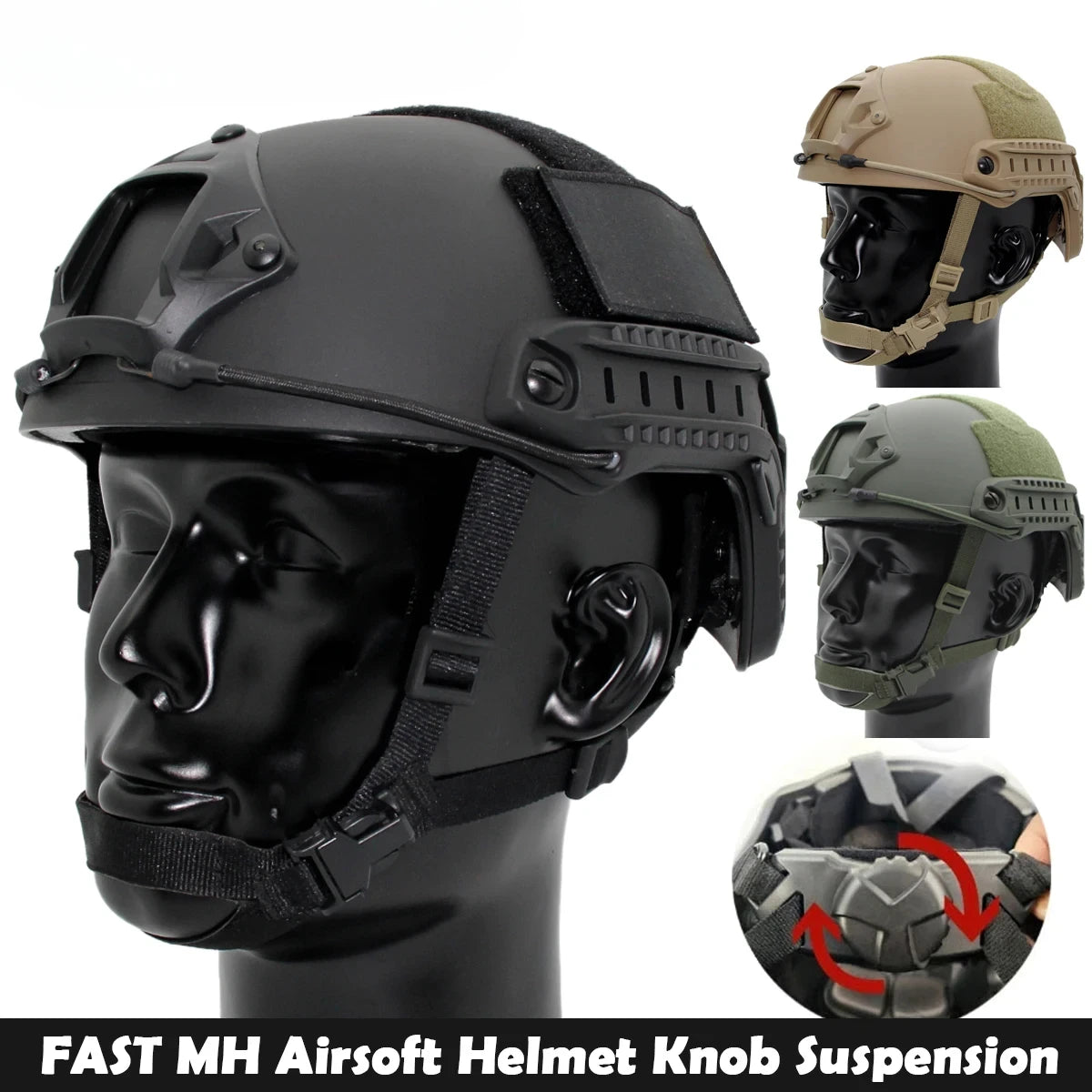 FAST Airsoft Paintball Fast MH Type Tactical Helmet Outdoor CS Protective Equipment With Replacement Foam Padding