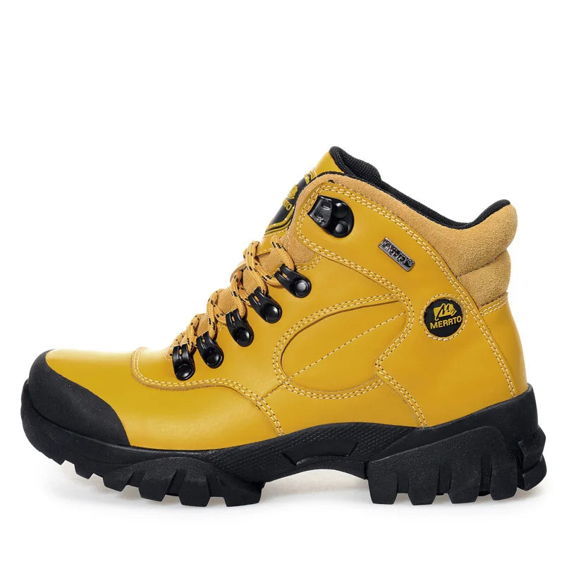 MERRTO Cowhide waterproof Outdoor women Hiking Shoes Breathable Climbing Women Sneakers Trekking Hunting Tourism Mountain boots