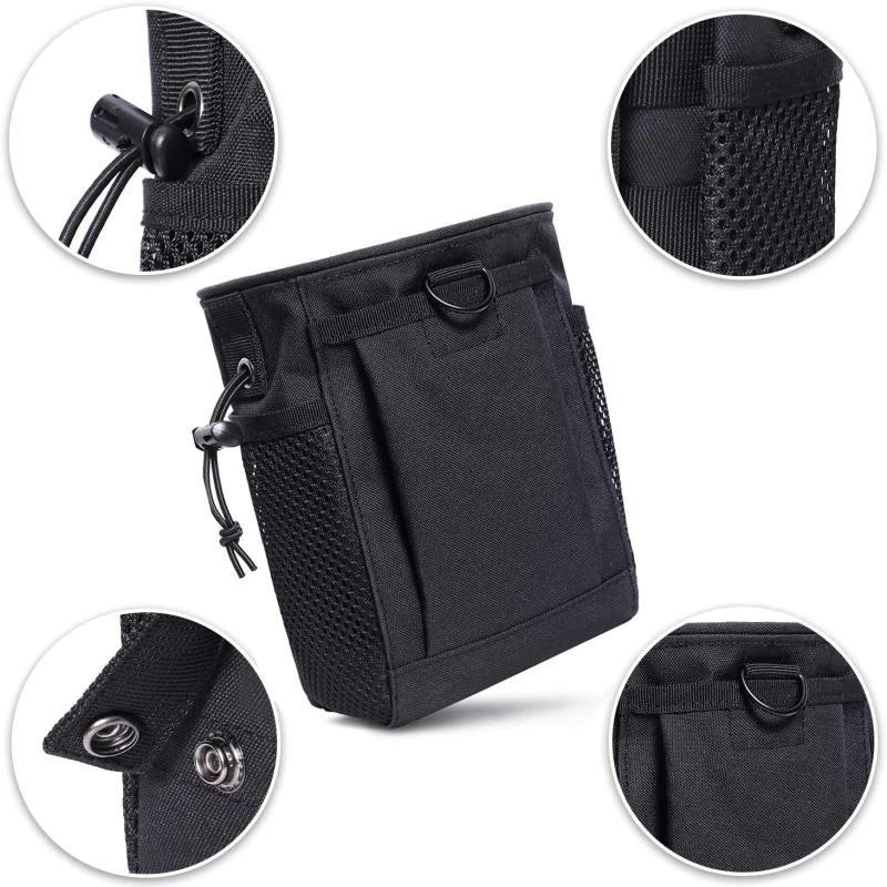 Tactical Camo Dump Pouch Molle Magazine Recovery Bag Drawstring Dump Bag Adjustable Attached Hip Holster Bag