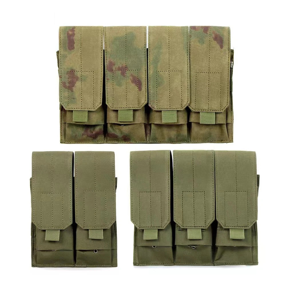 5.56 M4 Four Magazine Pouch Single Double Magazine Bag for M6 AR M4 AR15 Rifle Pistol Mag Pouch Molle Bag Vest Accessory