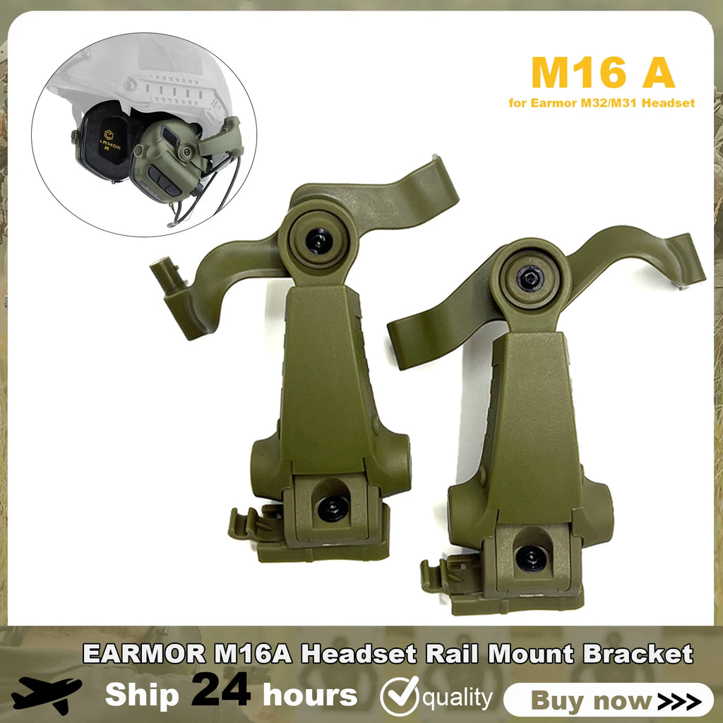 EARMOR M16A Tactical Headset ARC Helmet Rails Adapter Attachment Kit for M31/M32 & M31/M32H/M32SE Headset