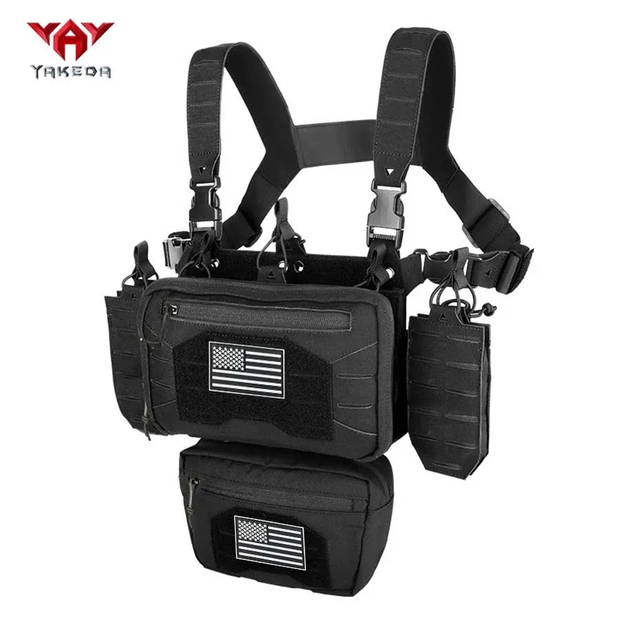 YAKEDA Combination Multifunctional Chest Hang Adjustable Removable Magic Sticky MOLLE System