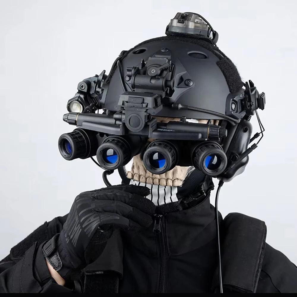 Tactical Ultimate Nightwar Helmet Set Airsoft Call of Duty 19 Night Raid Ghost Cosplay Equipment for Paintball Game Movie Prop