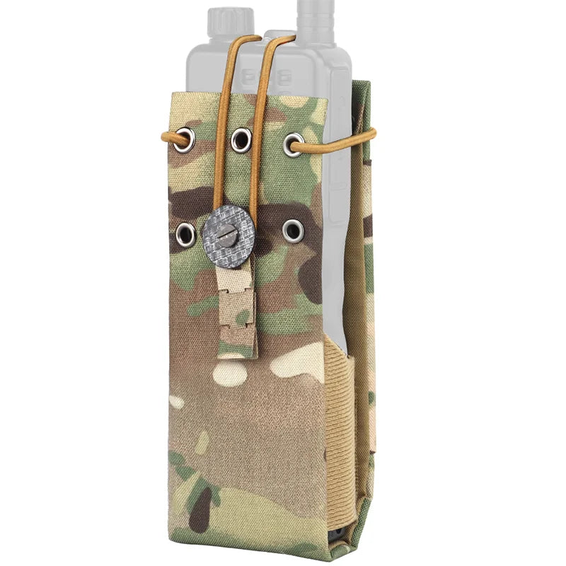 Universal Radio Pouch for MPU5/PRC163/152/148 Walkie Talkies MOLLE Compatible Lightweight Carrier Vest Waist Mount Airsoft Field