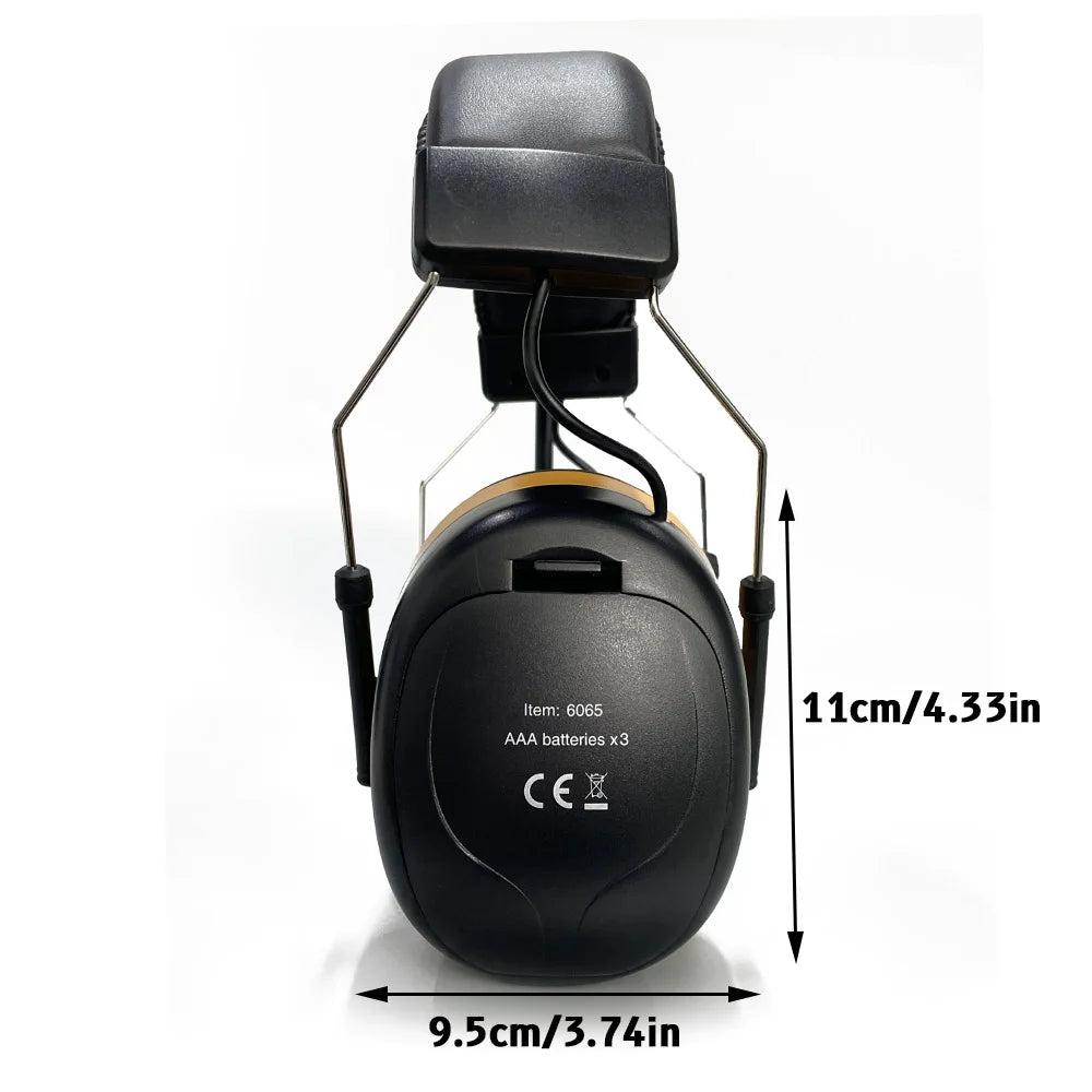 Shooting Earmuff AM FM Radio Headphone Ear Protection Noise Reduction Earmuff Comfortable Hearing Protector with Digital Display
