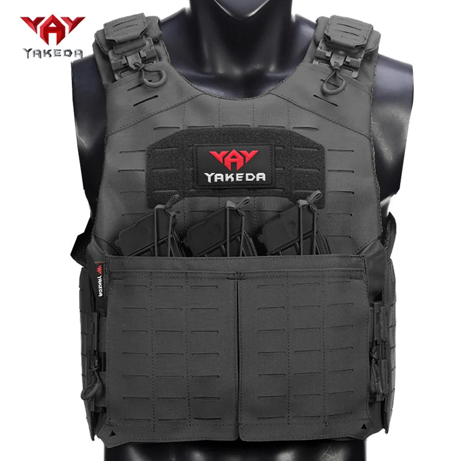 YAKEDA oversized hidden triple equipment bag hunting vest laser cutting technology tear resistant and wear-resistant material