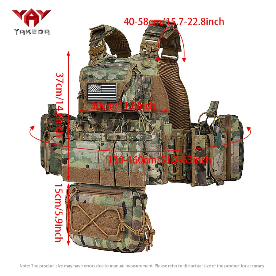 YAKEDA quick release hunting vest for outdoor sports, multifunctional and wear-resistant