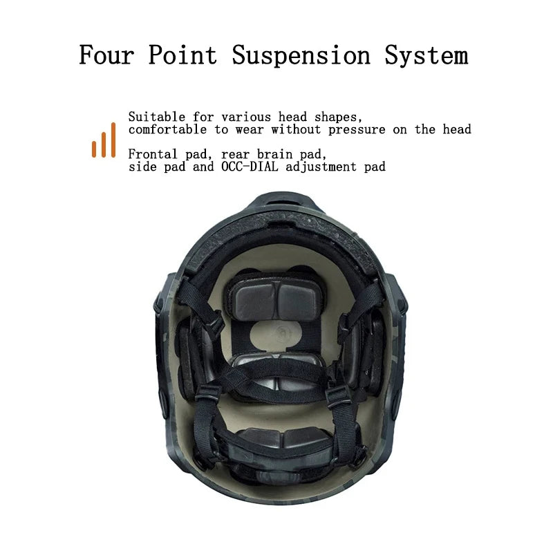 JOAXOR Airsoft Paintball Fast MH Type Tactical Helmet Outdoor CS Protective Equipment With Replacement Foam Padding
